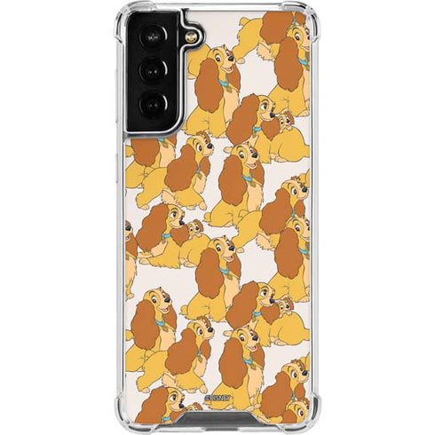 Disney Lady & The Tramp Lady Pattern Galaxy S21 FE Clear Case